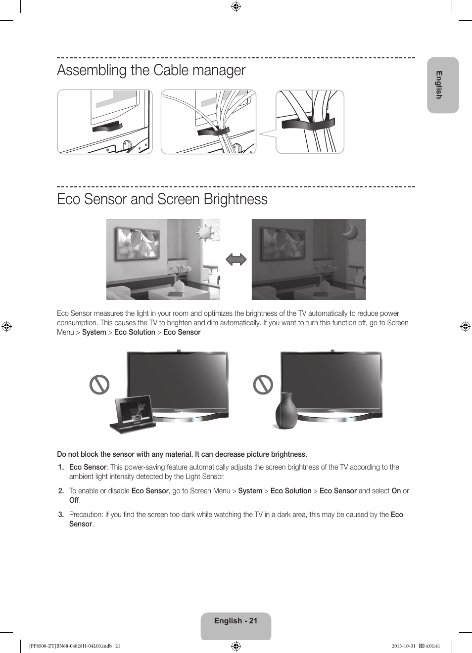 Samsung PS51F8500SZ User Manual | Page 21 / 73