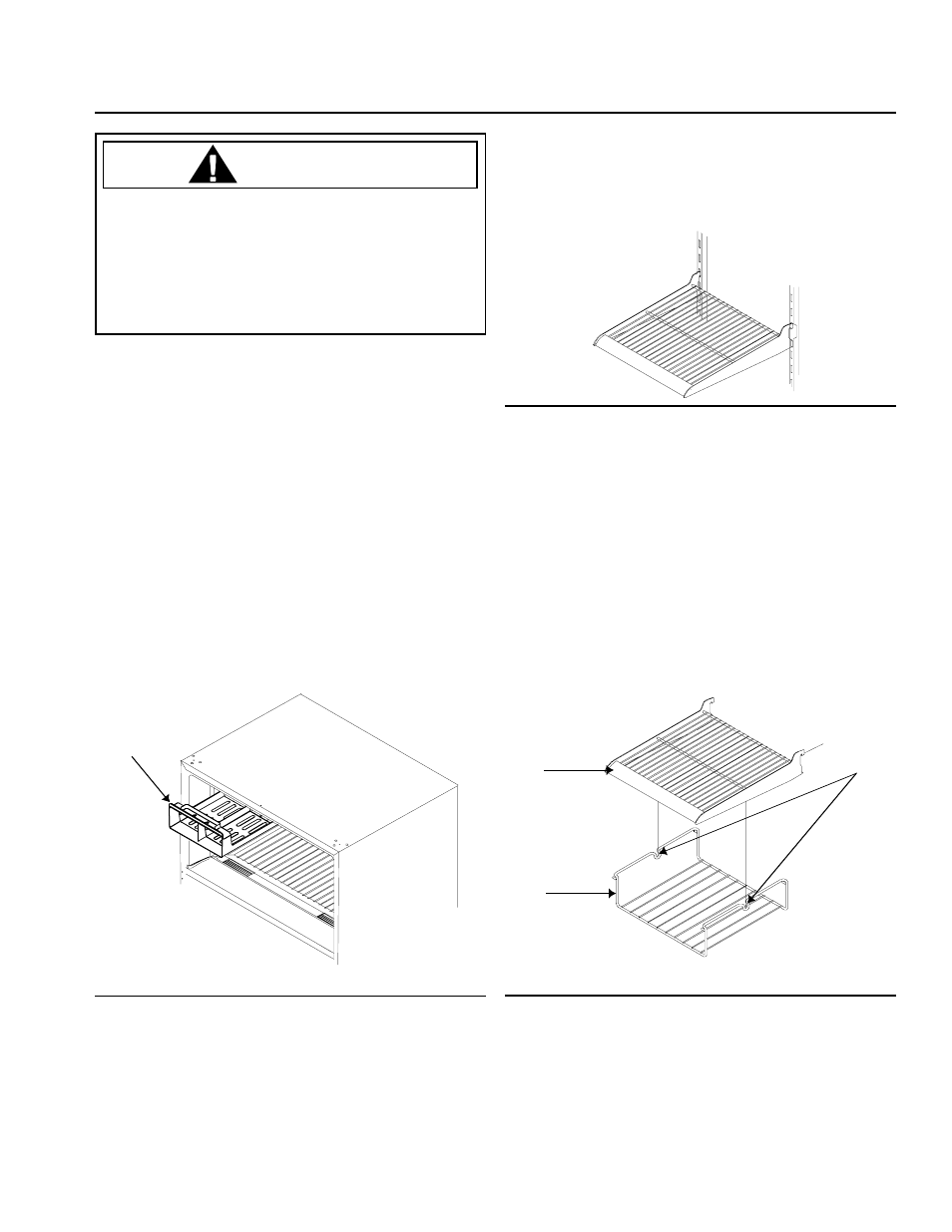 Repisa metálica, Rejilla metálica (en algunos modelos), Precaución | Amana Top-Freezer Refrigerator User Manual | Page 31 / 57