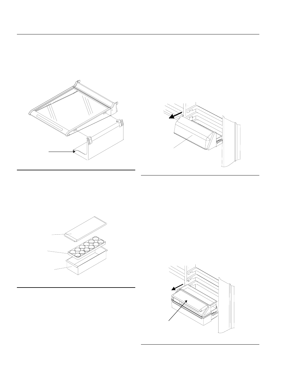Rayon de rangement, Bac utilitaire avec couvercle, Casier laitier | Compartiment snaccesstm (certains modèles), Certains modèles), Compartiment snaccess | Amana Top-Freezer Refrigerator User Manual | Page 48 / 57