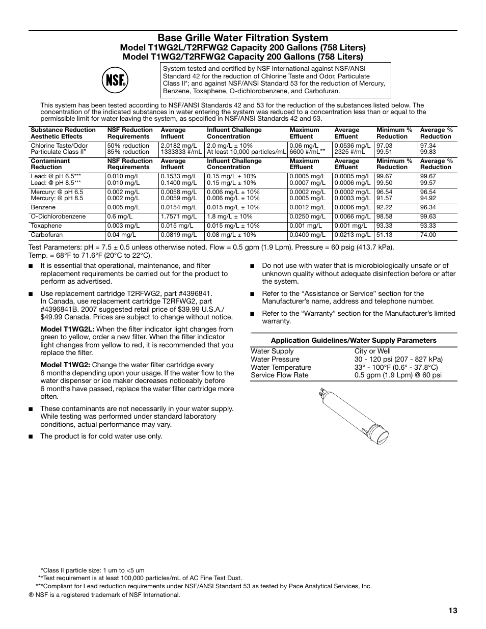 Base grille water filtration system | Amana ASD2522VRW User Manual | Page 13 / 42