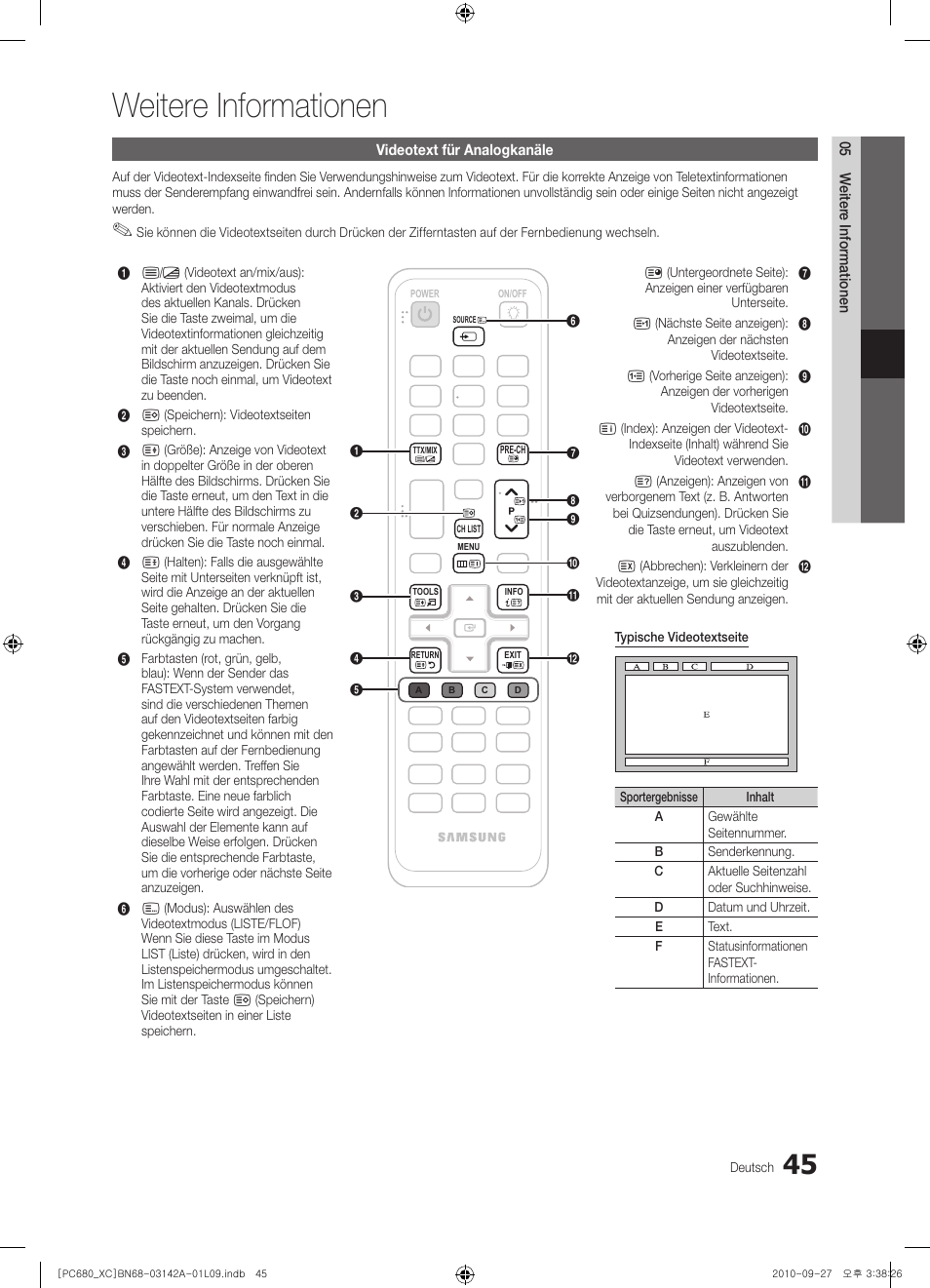 Weitere informationen | Samsung PS50C680G5W User Manual | Page 149 / 474
