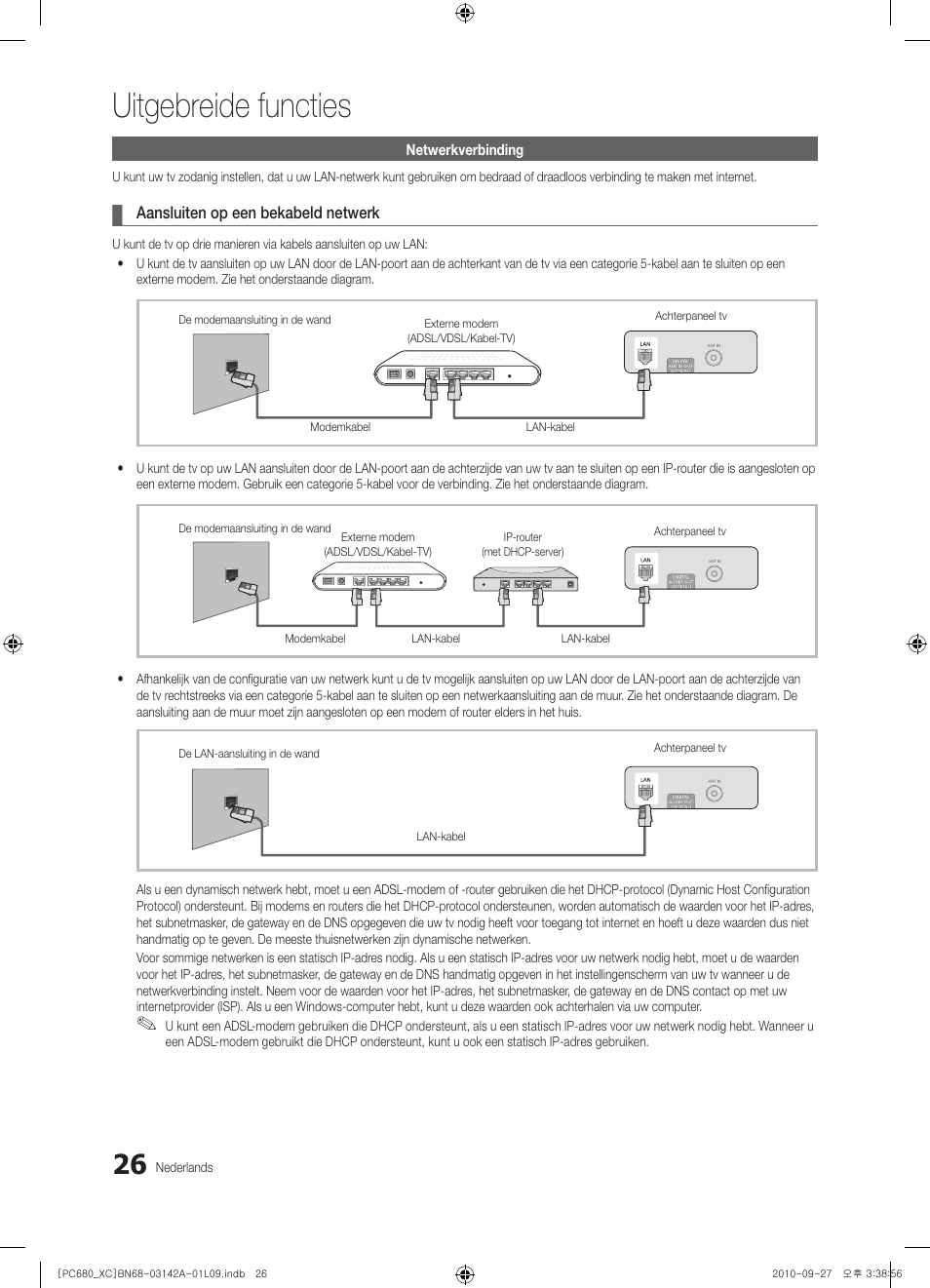 Uitgebreide functies | Samsung PS50C680G5W User Manual | Page 182 / 474