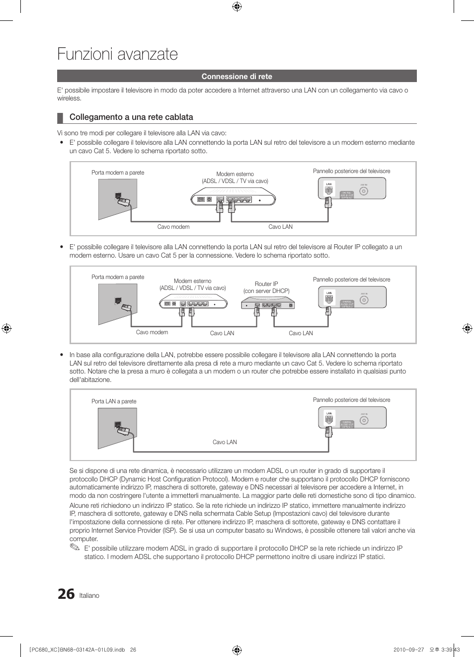 Funzioni avanzate | Samsung PS50C680G5W User Manual | Page 234 / 474