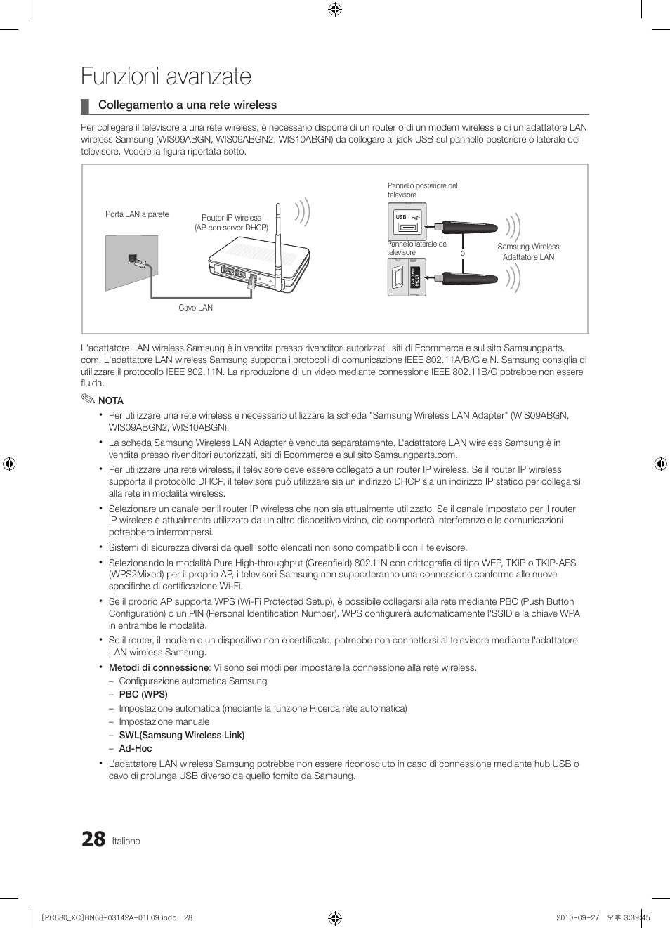 Funzioni avanzate | Samsung PS50C680G5W User Manual | Page 236 / 474