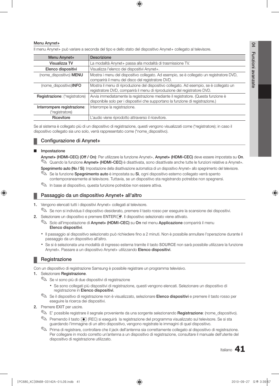 Samsung PS50C680G5W User Manual | Page 249 / 474