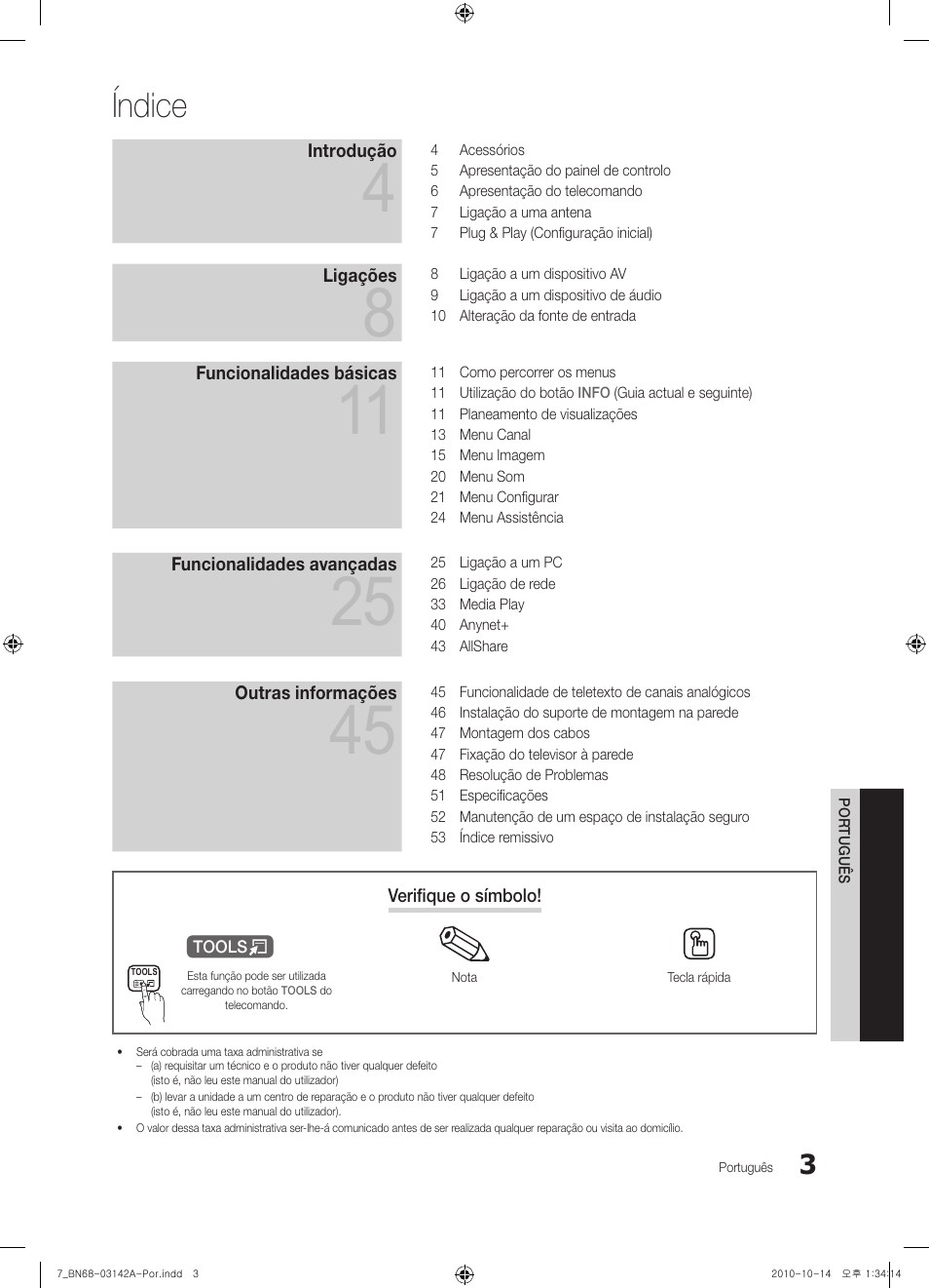 Índice | Samsung PS50C680G5W User Manual | Page 317 / 474