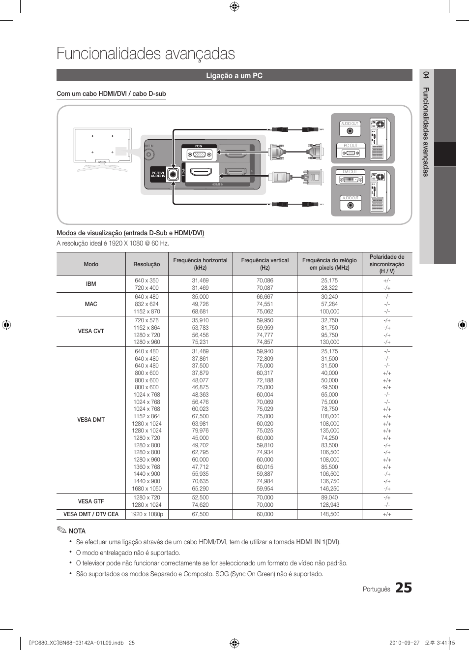 Funcionalidades avançadas | Samsung PS50C680G5W User Manual | Page 339 / 474