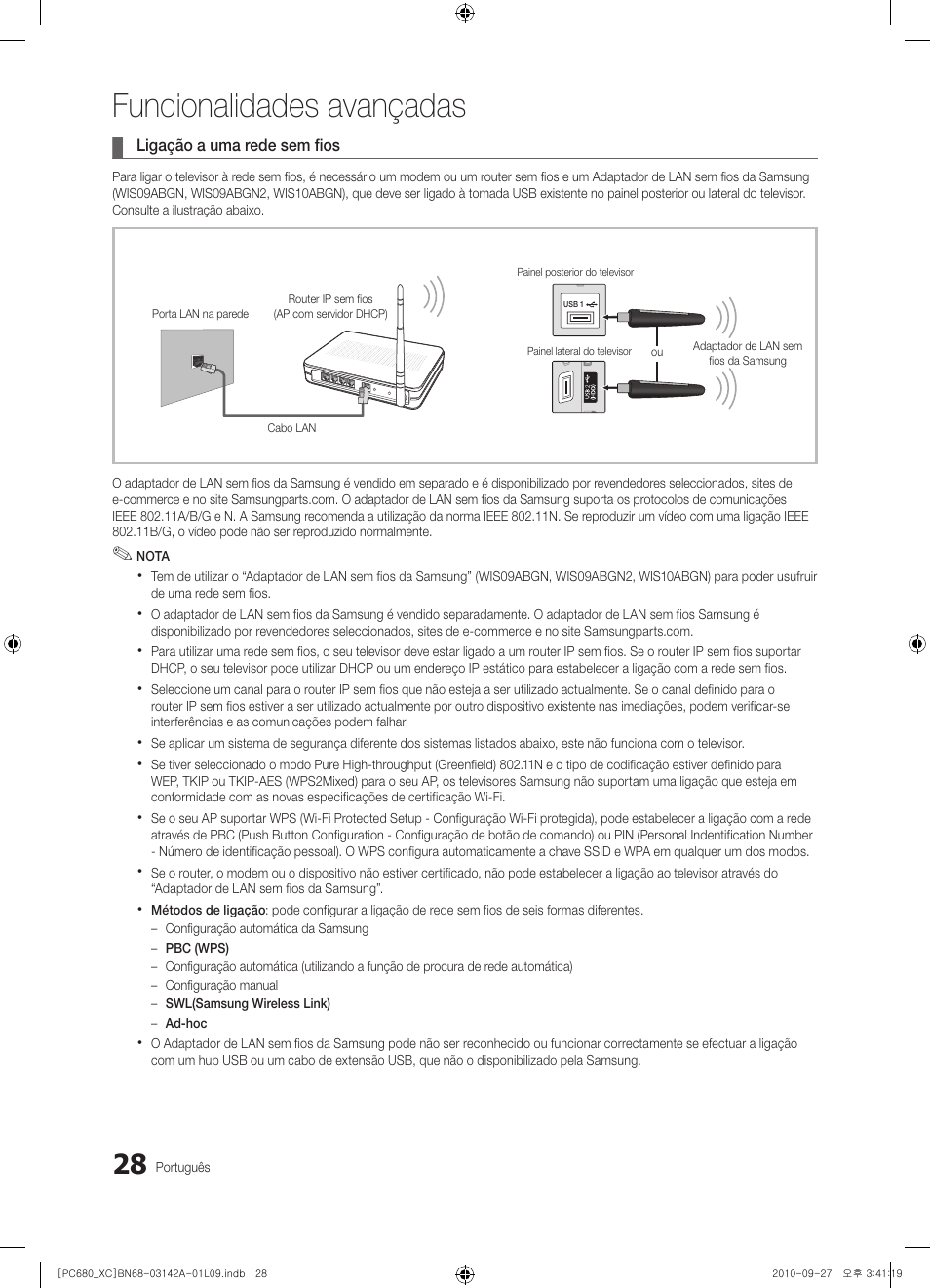 Funcionalidades avançadas | Samsung PS50C680G5W User Manual | Page 342 / 474