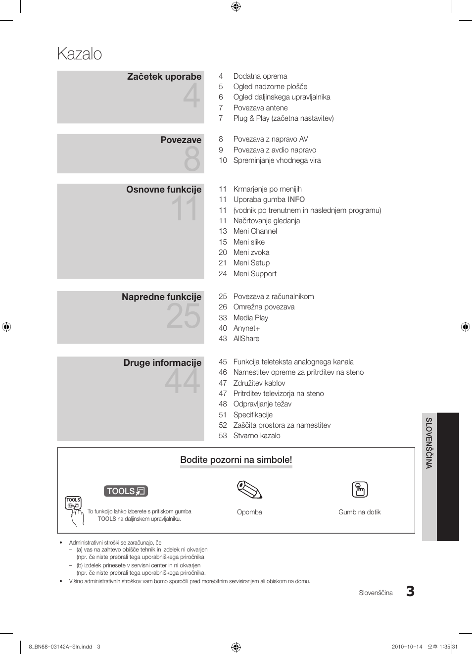 Kazalo | Samsung PS50C680G5W User Manual | Page 369 / 474