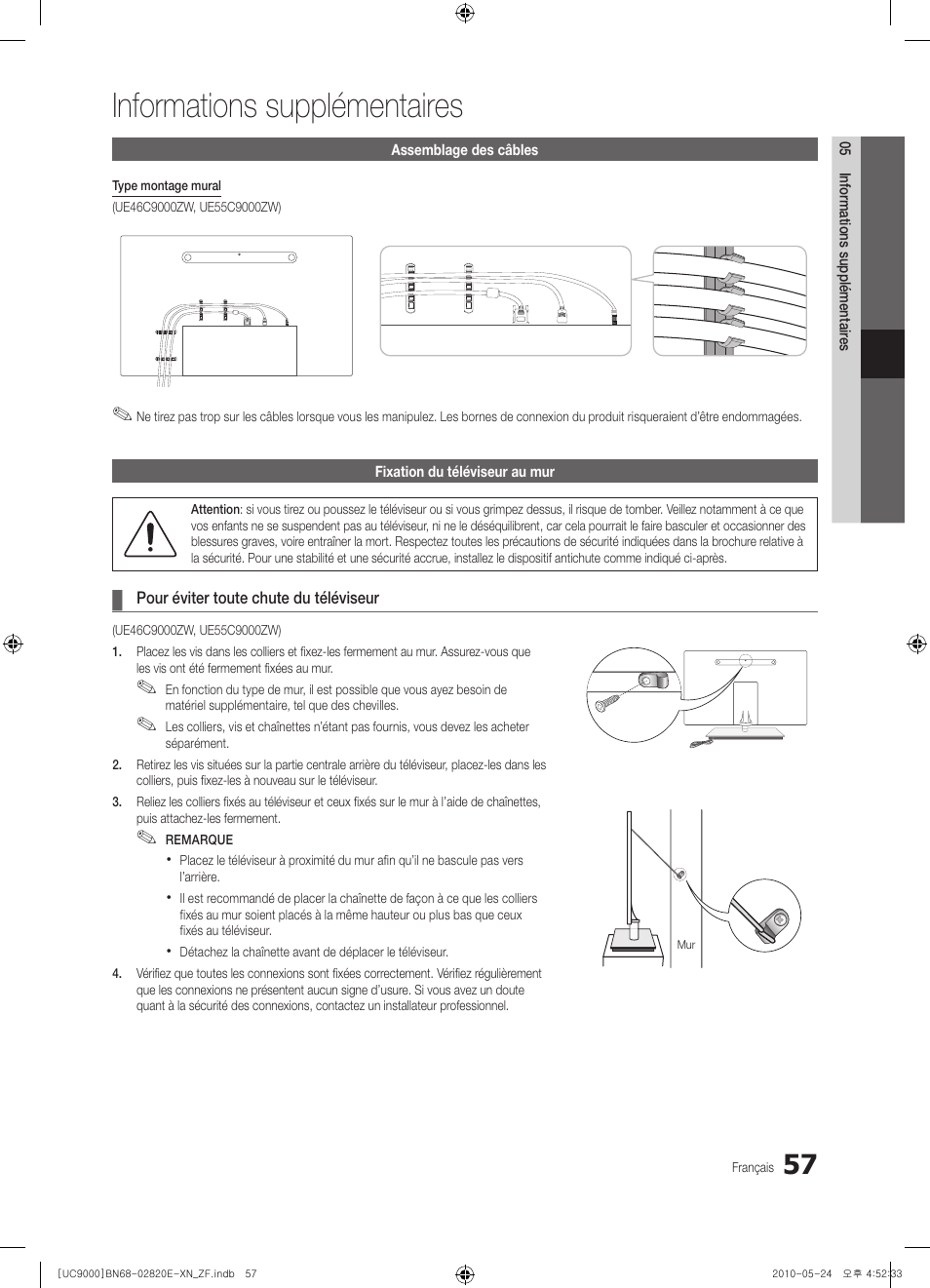Informations supplémentaires | Samsung UE46C9000ZW User Manual | Page 121 / 257