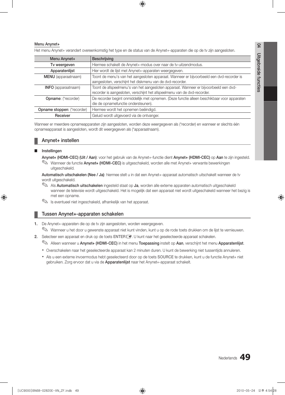 Samsung UE46C9000ZW User Manual | Page 241 / 257