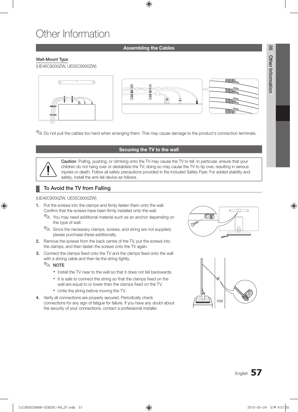 Other information | Samsung UE46C9000ZW User Manual | Page 57 / 257
