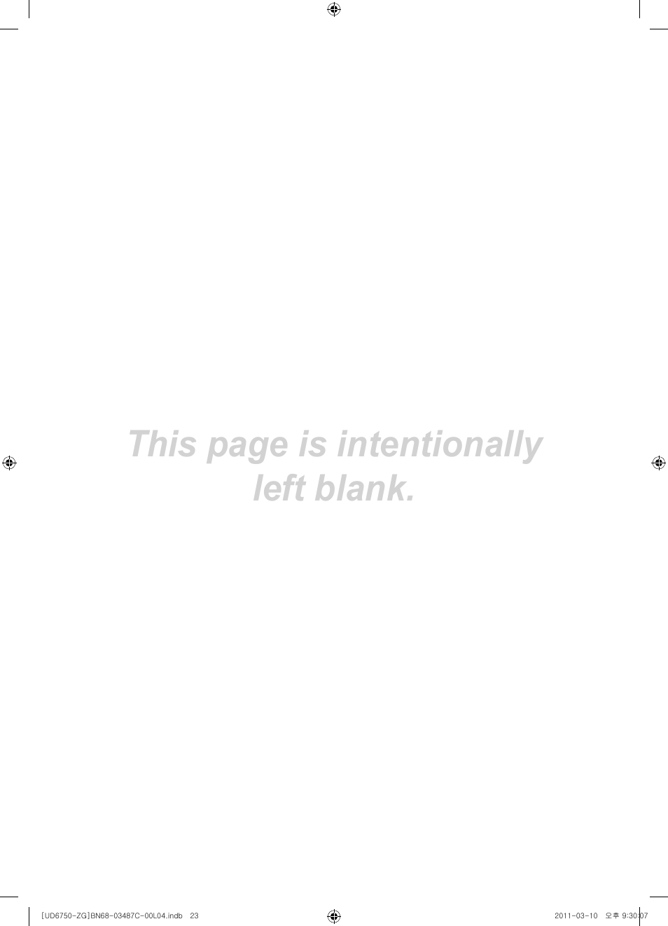 This page is intentionally left blank | Samsung UE37D6770WS User Manual | Page 23 / 86