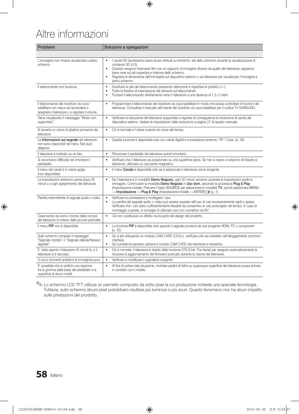 Altre informazioni | Samsung UE37C6730US User Manual | Page 238 / 241