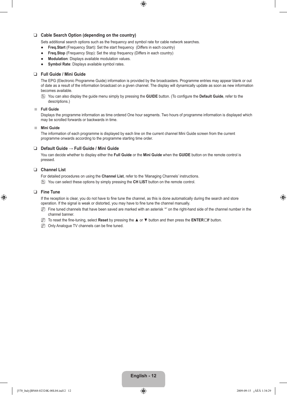 Samsung LE46B579A5S User Manual | Page 14 / 221