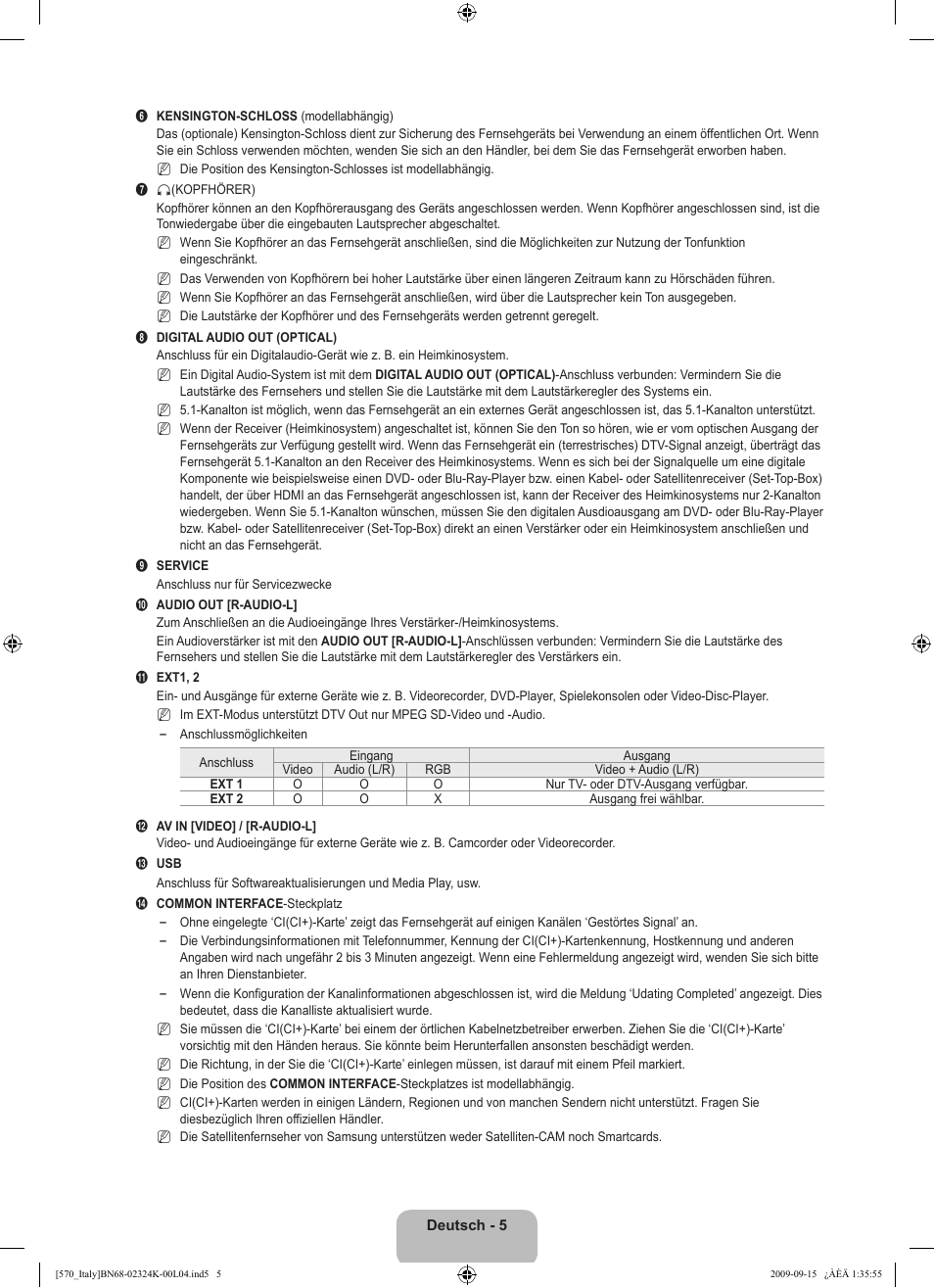 Samsung LE46B579A5S User Manual | Page 175 / 221