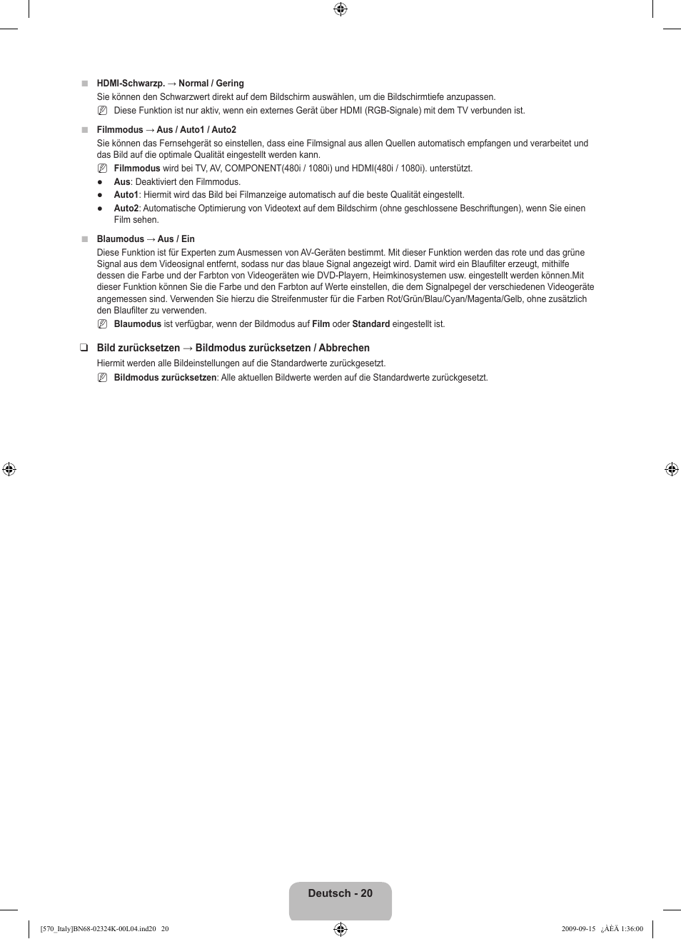 Samsung LE46B579A5S User Manual | Page 190 / 221