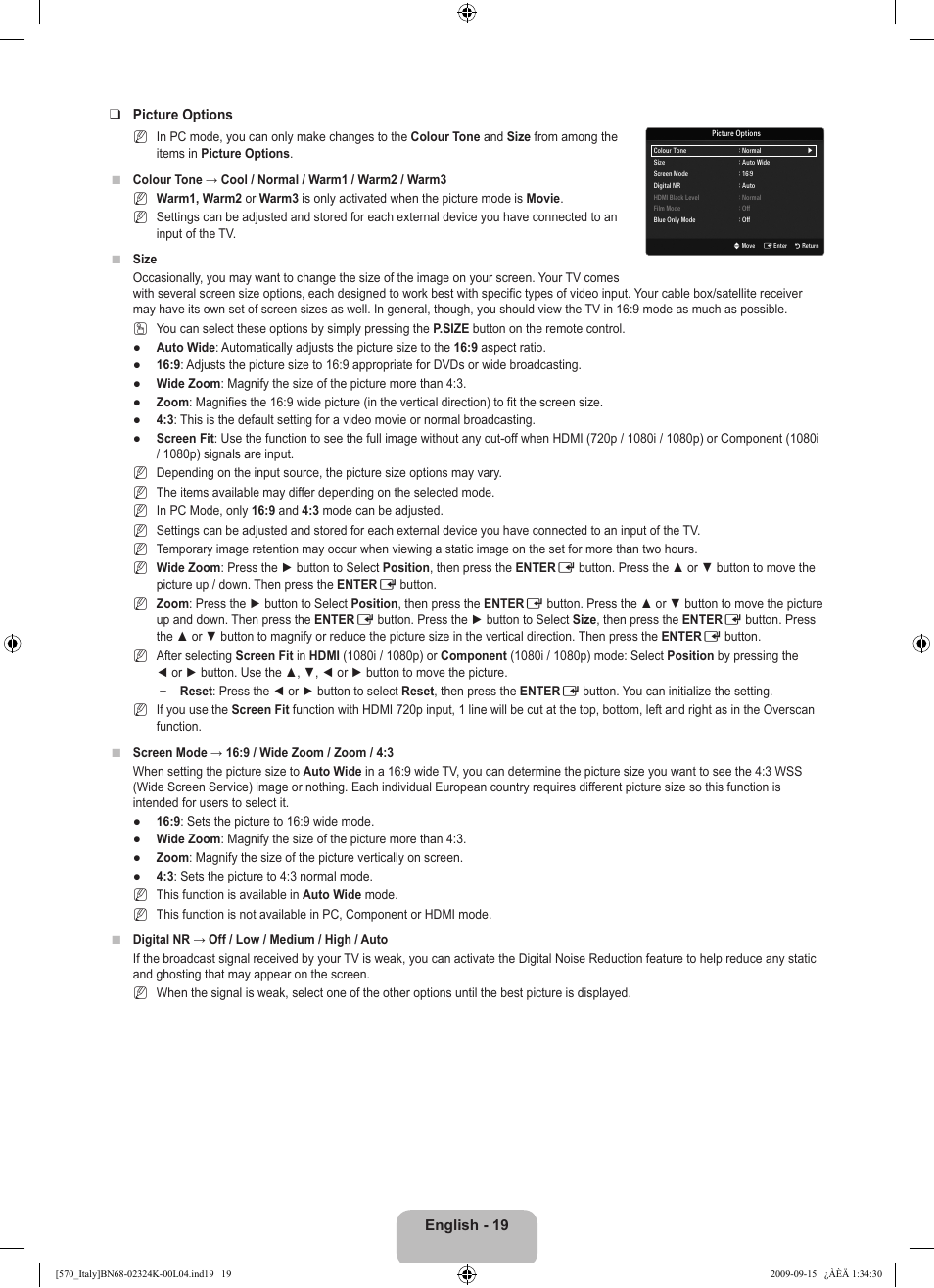 Samsung LE46B579A5S User Manual | Page 21 / 221