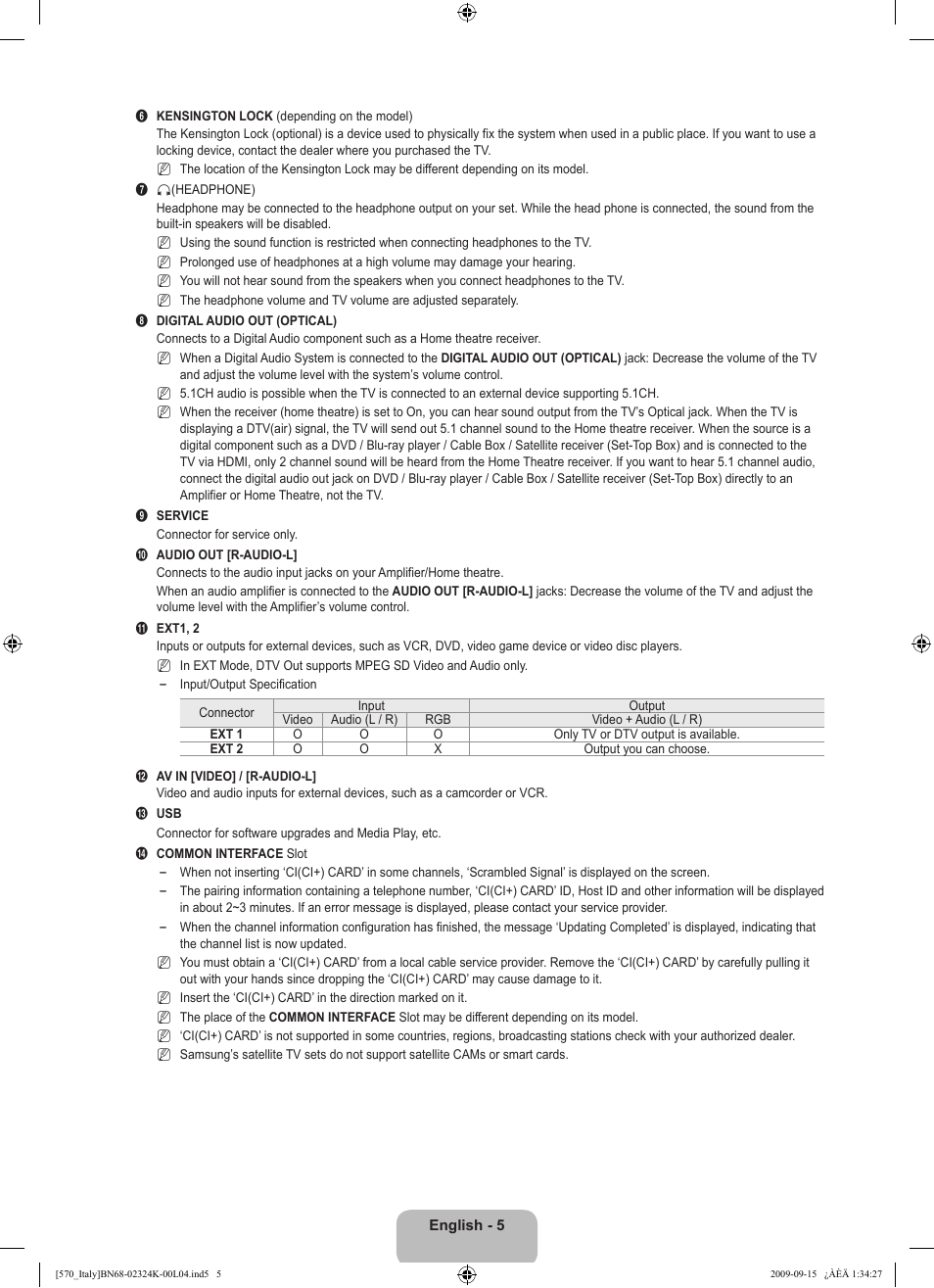 Samsung LE46B579A5S User Manual | Page 7 / 221