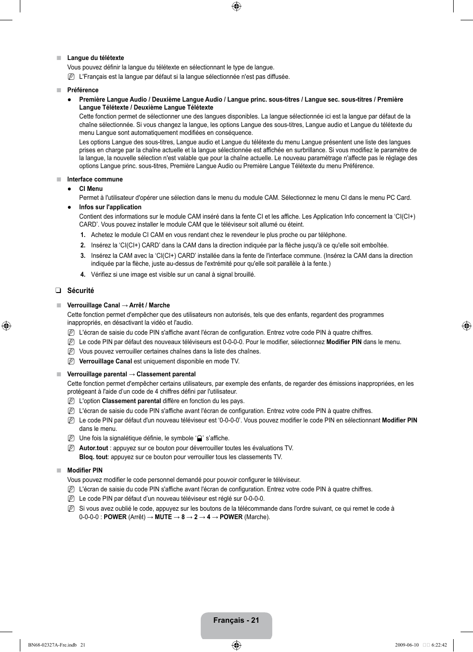 Samsung LE40B750U1P User Manual | Page 177 / 302