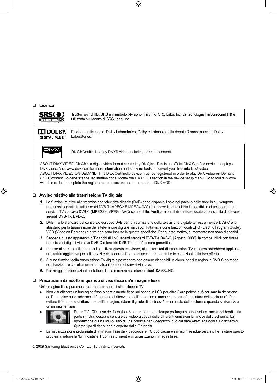 Samsung LE40B750U1P User Manual | Page 226 / 302