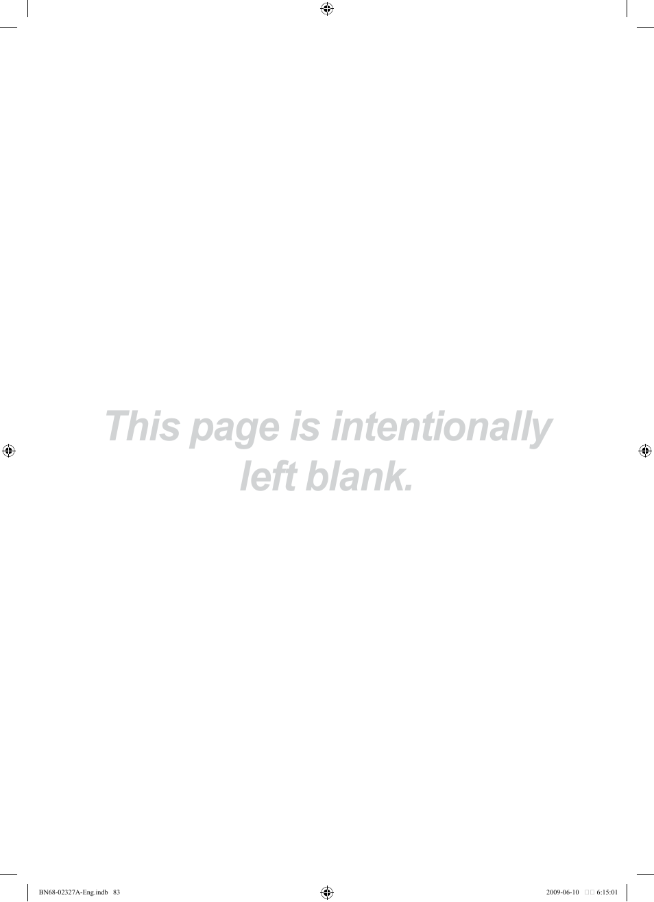 This page is intentionally left blank | Samsung LE40B750U1P User Manual | Page 85 / 302