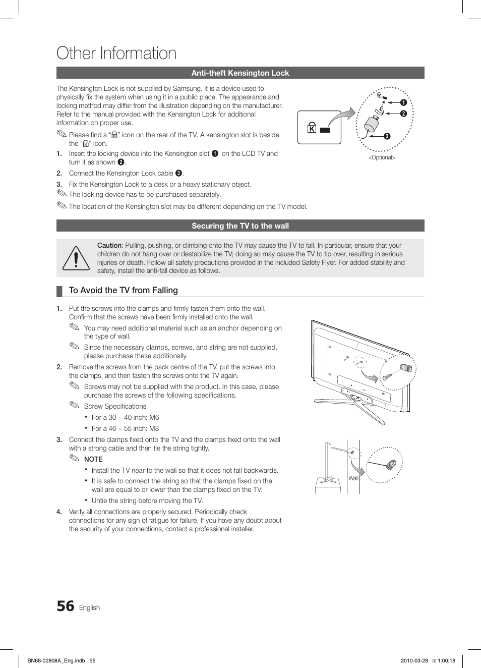 Other information | Samsung LE40C750R2W User Manual | Page 56 / 245