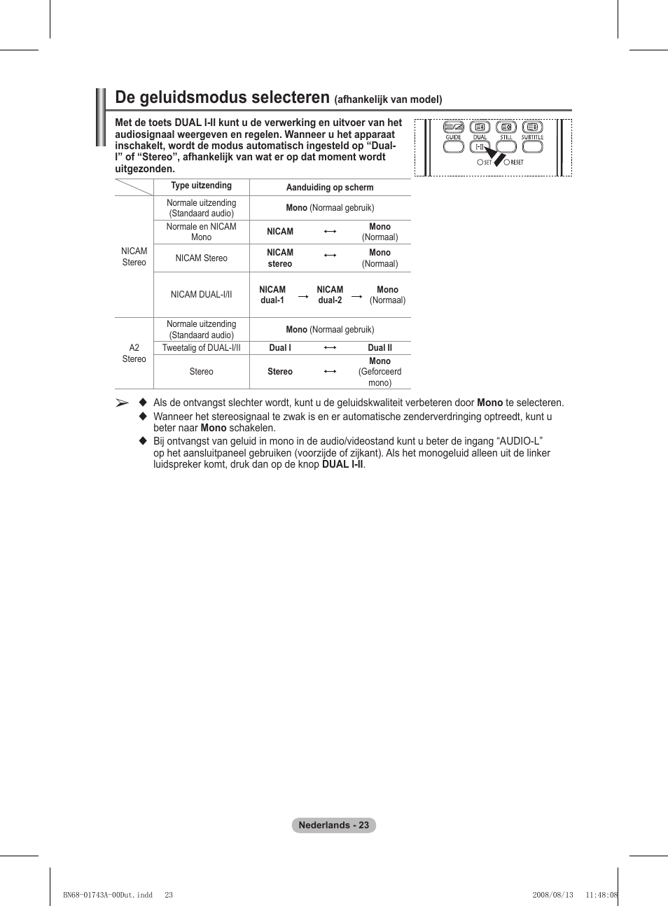 De geluidsmodus selecteren | Samsung PS50A417C2D User Manual | Page 203 / 477