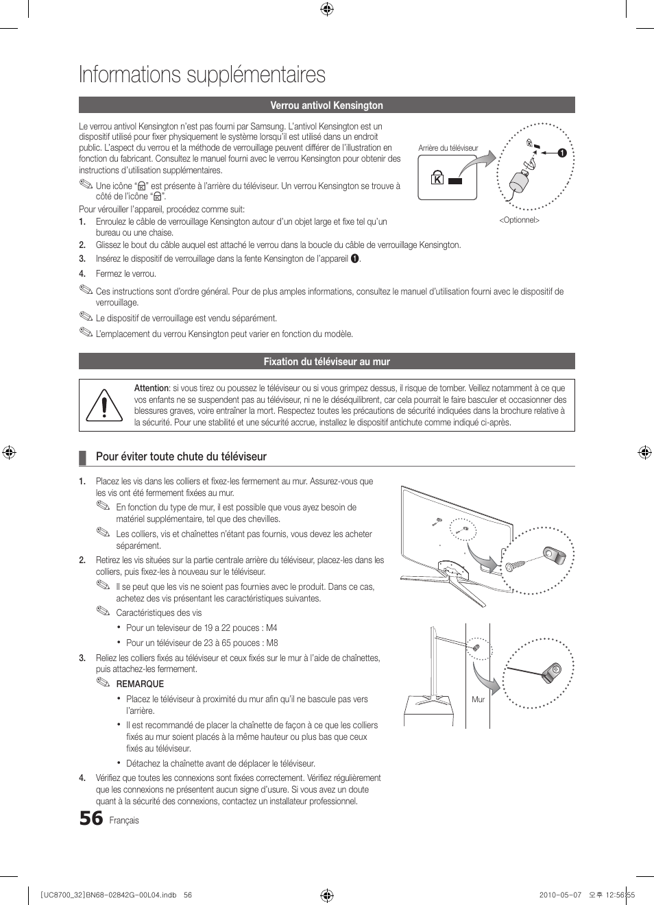 Informations supplémentaires | Samsung UE32C8700XS User Manual | Page 118 / 249