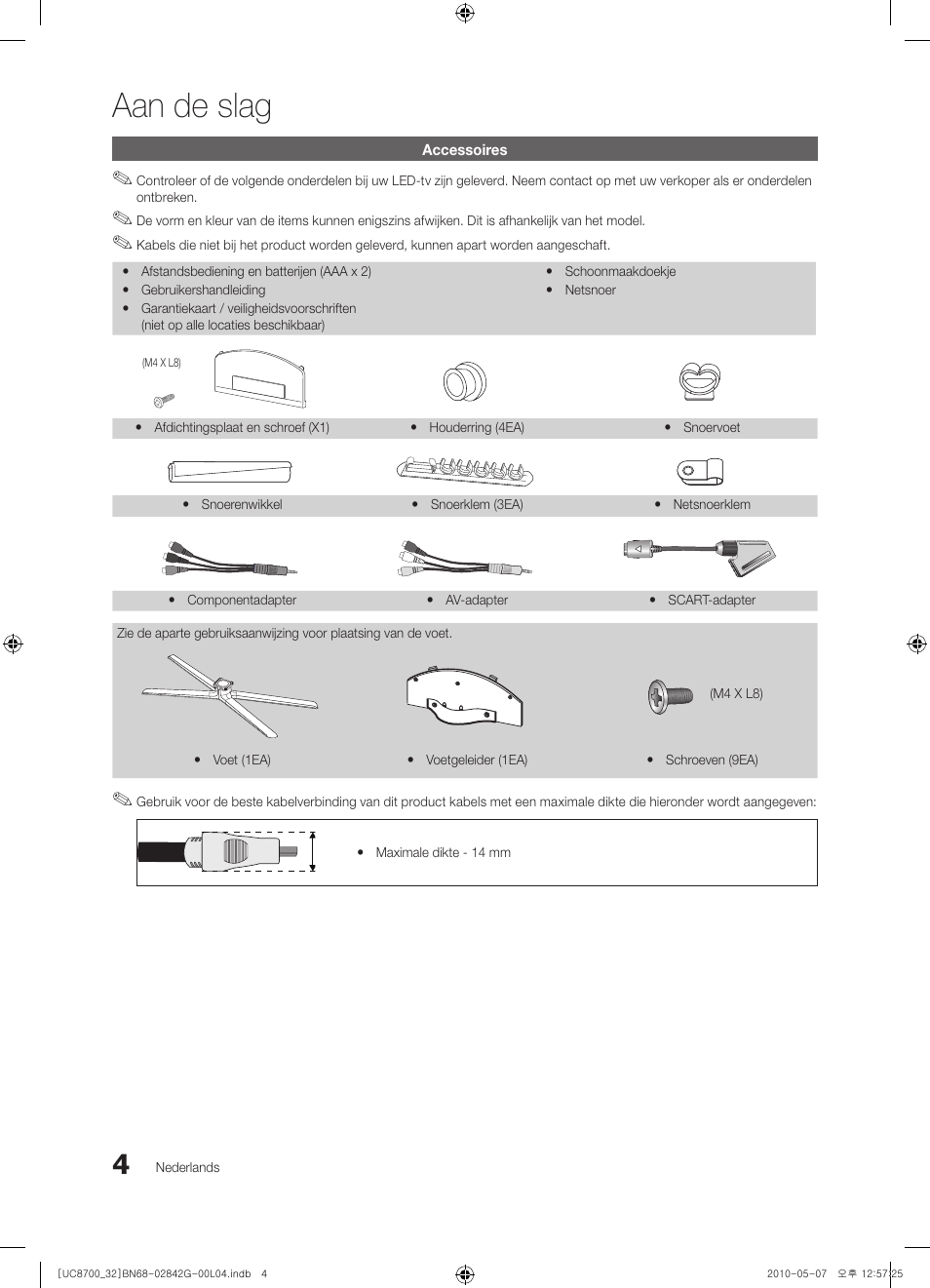 Aan de slag | Samsung UE32C8700XS User Manual | Page 190 / 249