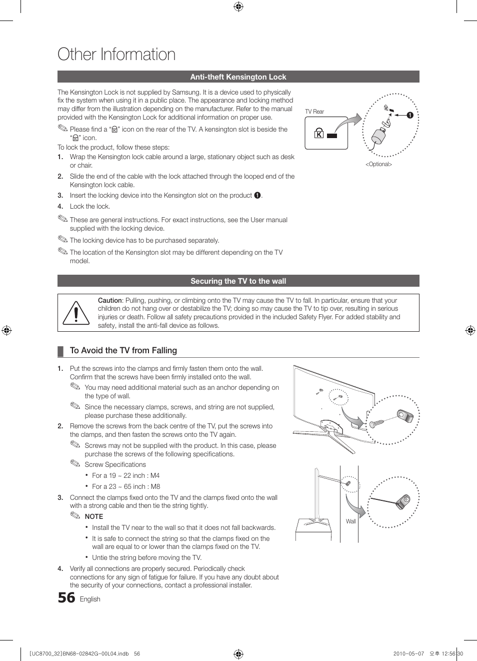 Other information | Samsung UE32C8700XS User Manual | Page 56 / 249