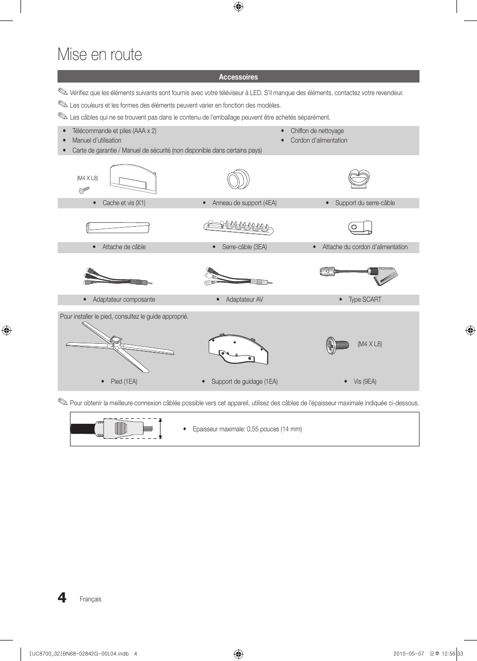 Mise en route | Samsung UE32C8700XS User Manual | Page 66 / 249