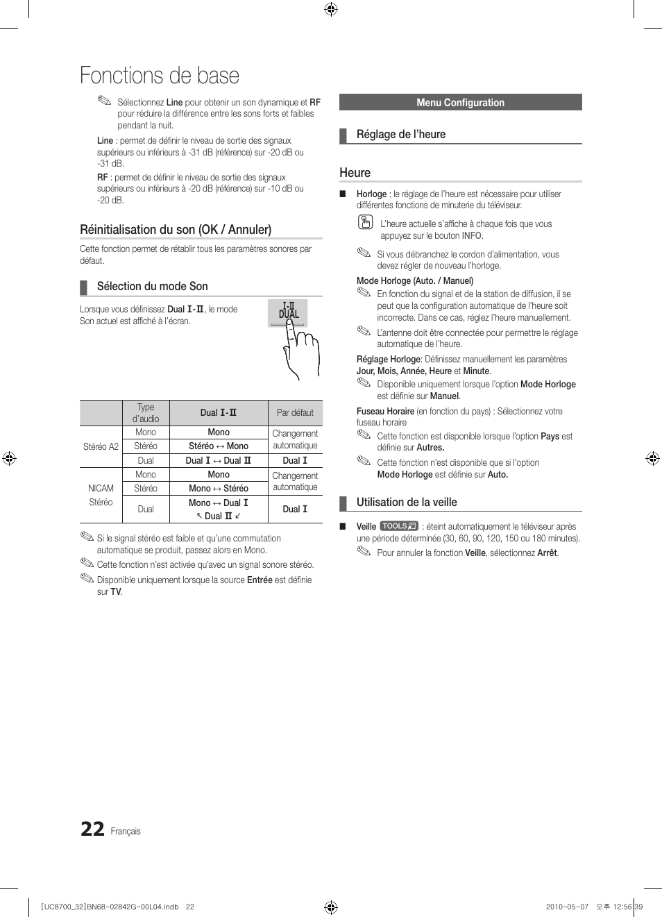 Fonctions de base | Samsung UE32C8700XS User Manual | Page 84 / 249