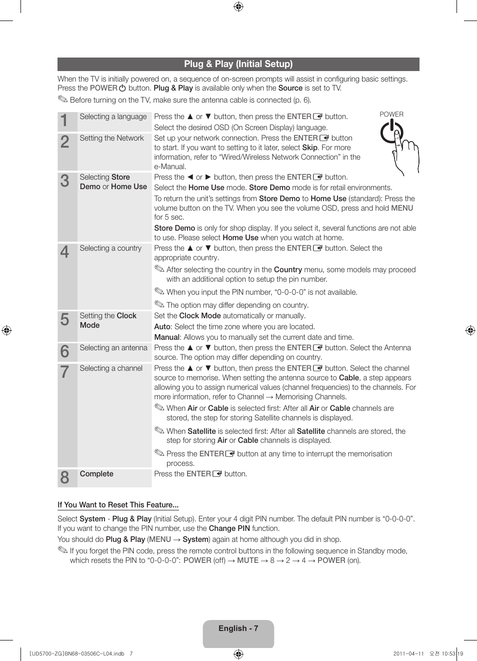 Samsung UE40D5720RS User Manual | Page 7 / 80