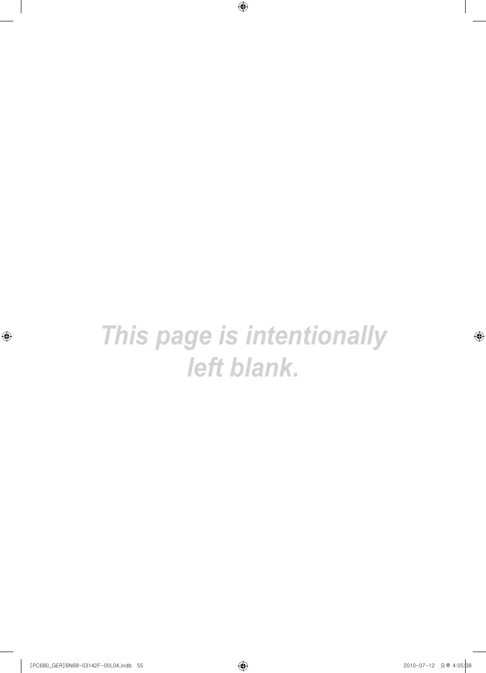 This page is intentionally left blank | Samsung PS50C687G5S User Manual | Page 109 / 216