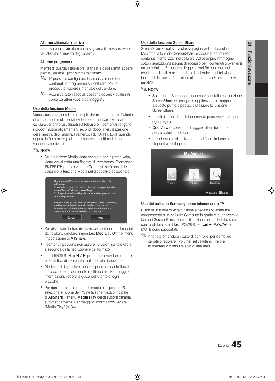 Samsung PS50C687G5S User Manual | Page 207 / 216