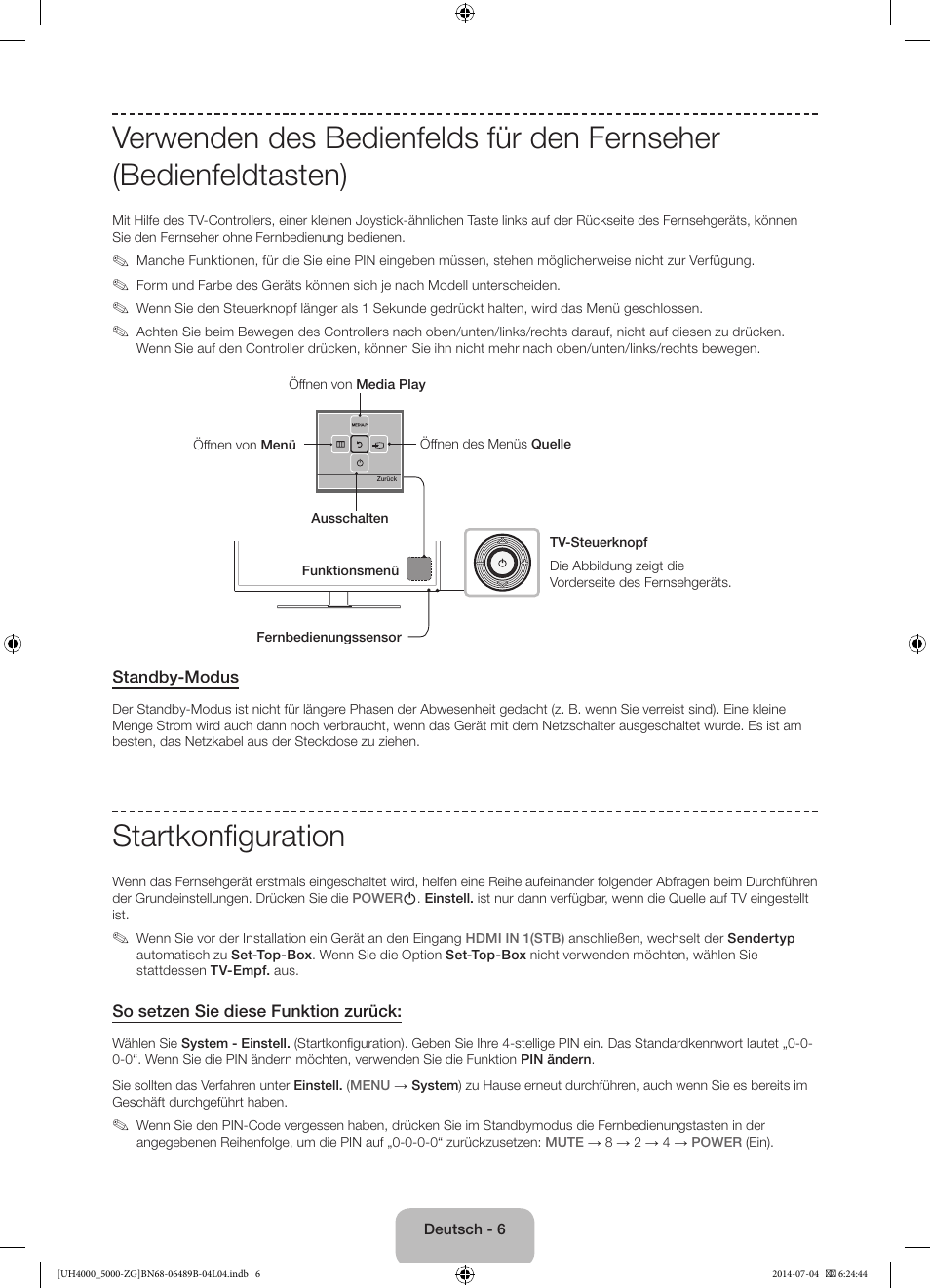 Startkonfiguration | Samsung UE48H5090AS User Manual | Page 28 / 89