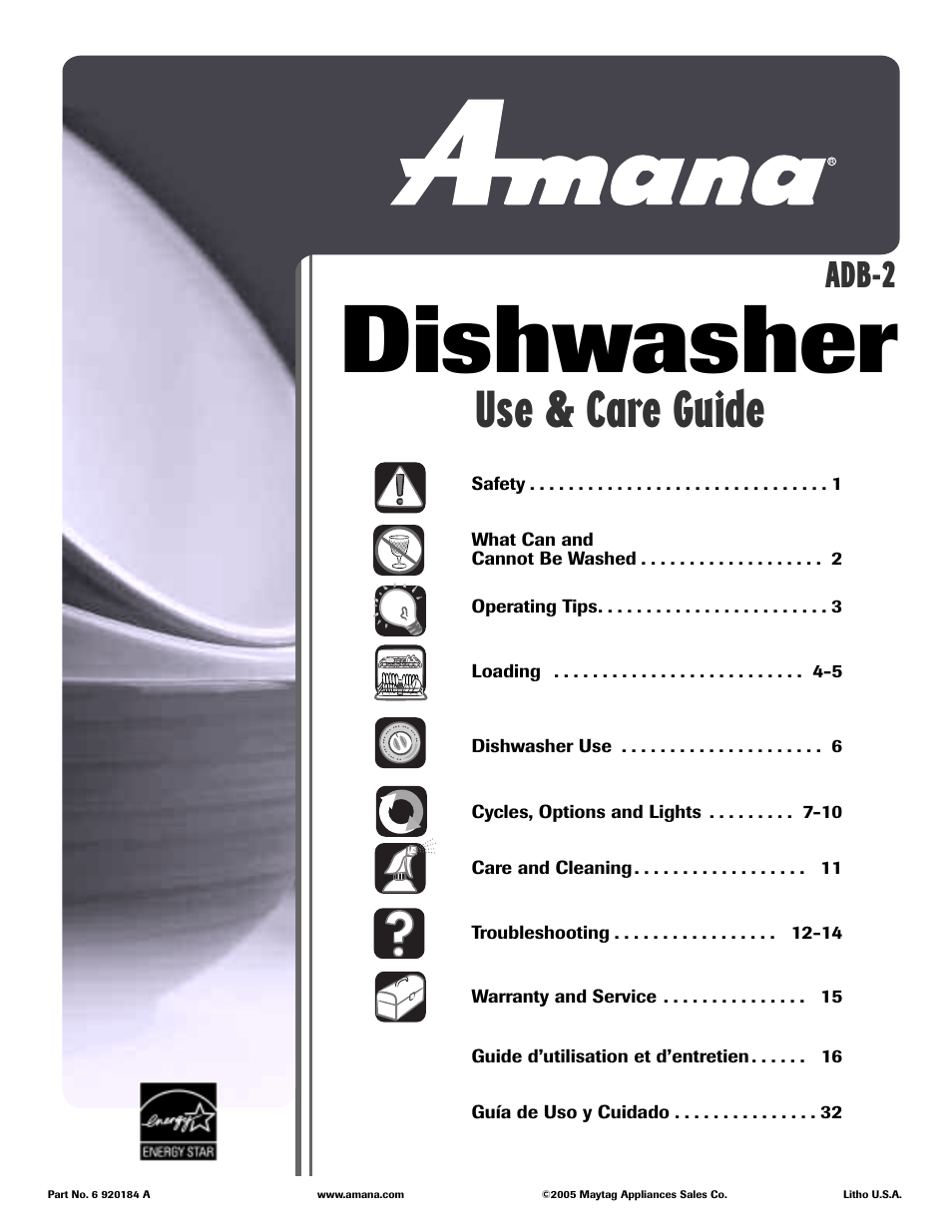 Amana ADB-2 User Manual | 48 pages