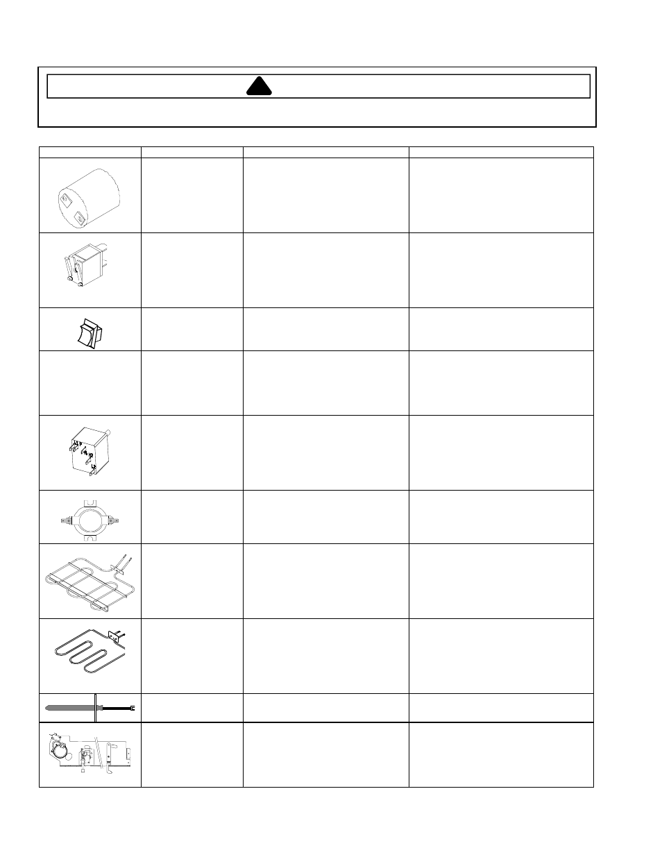 Component testing information, Warning | Amana RS2320006 User Manual | Page 8 / 39