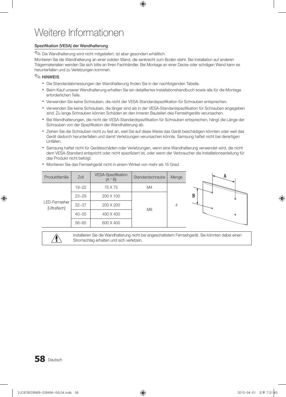 Weitere informationen | Samsung UE46C8700XS User Manual | Page 122 / 258