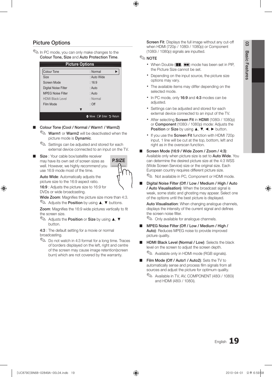 Samsung UE46C8700XS User Manual | Page 19 / 258