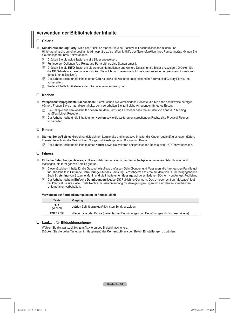 Verwenden der bibliothek der inhalte | Samsung PS63A756T1M User Manual | Page 176 / 436