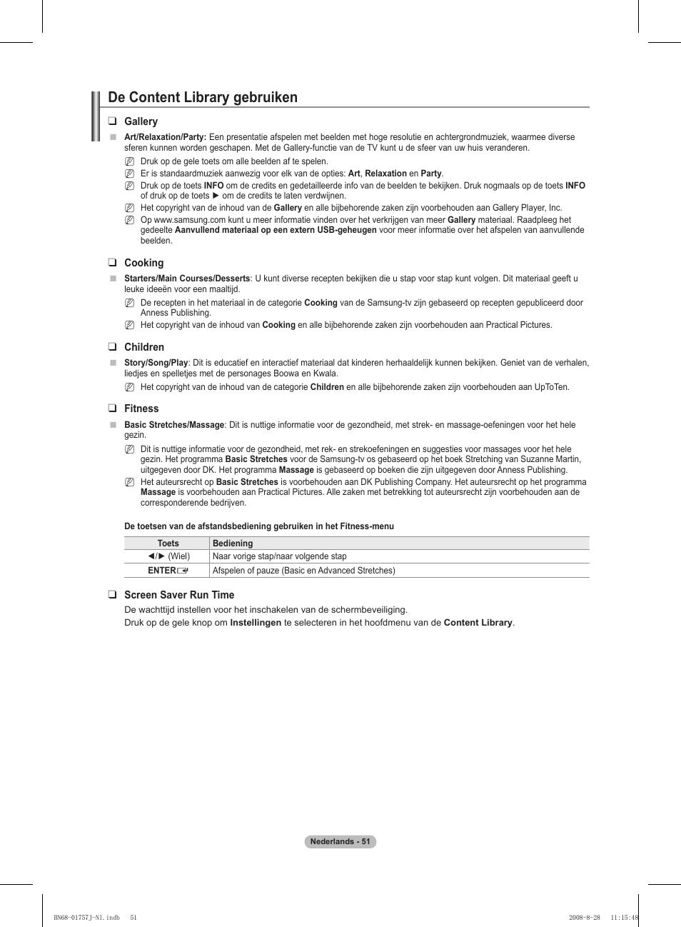 De content library gebruiken | Samsung PS63A756T1M User Manual | Page 238 / 436
