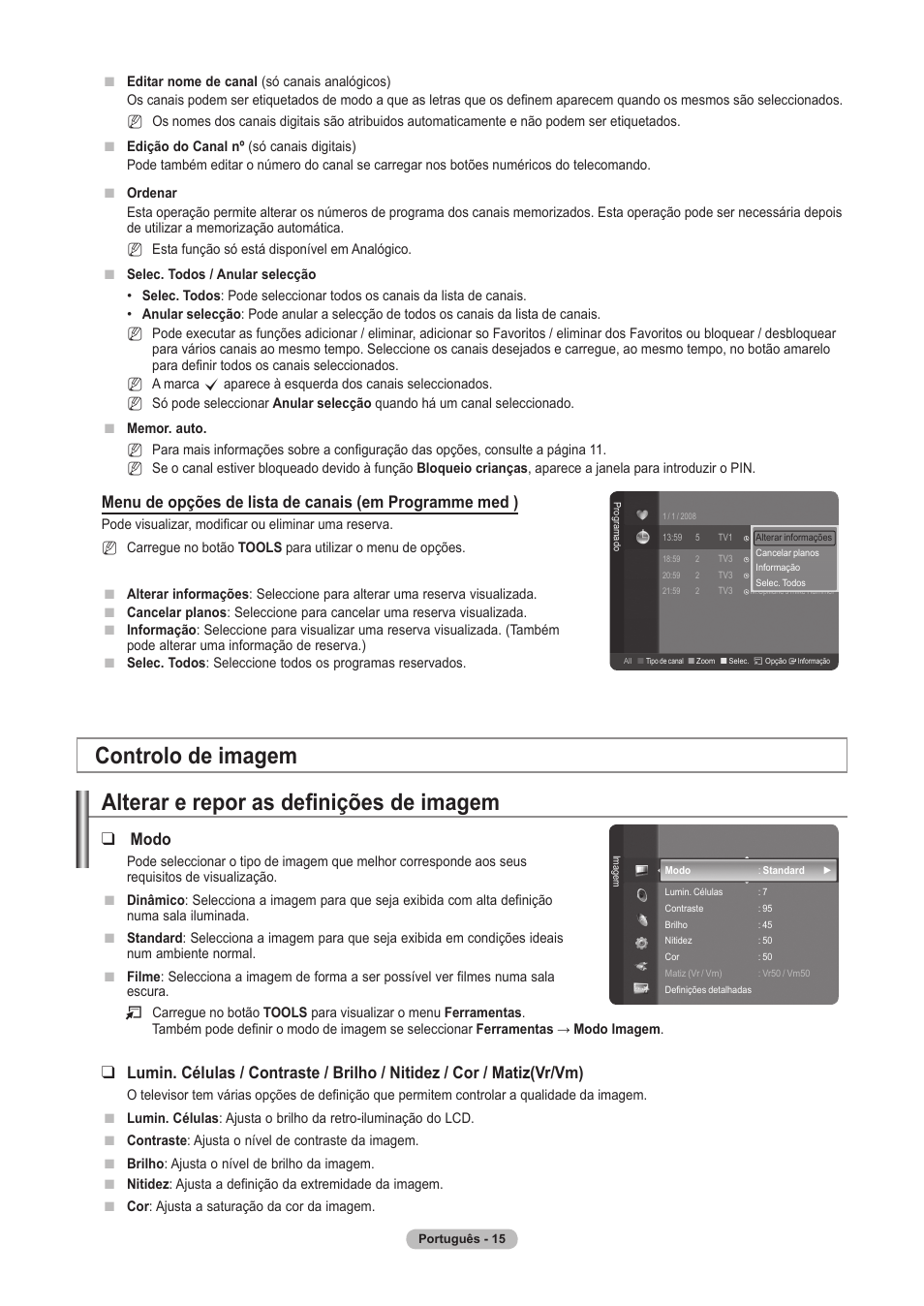 Modo | Samsung PS63A756T1M User Manual | Page 264 / 436