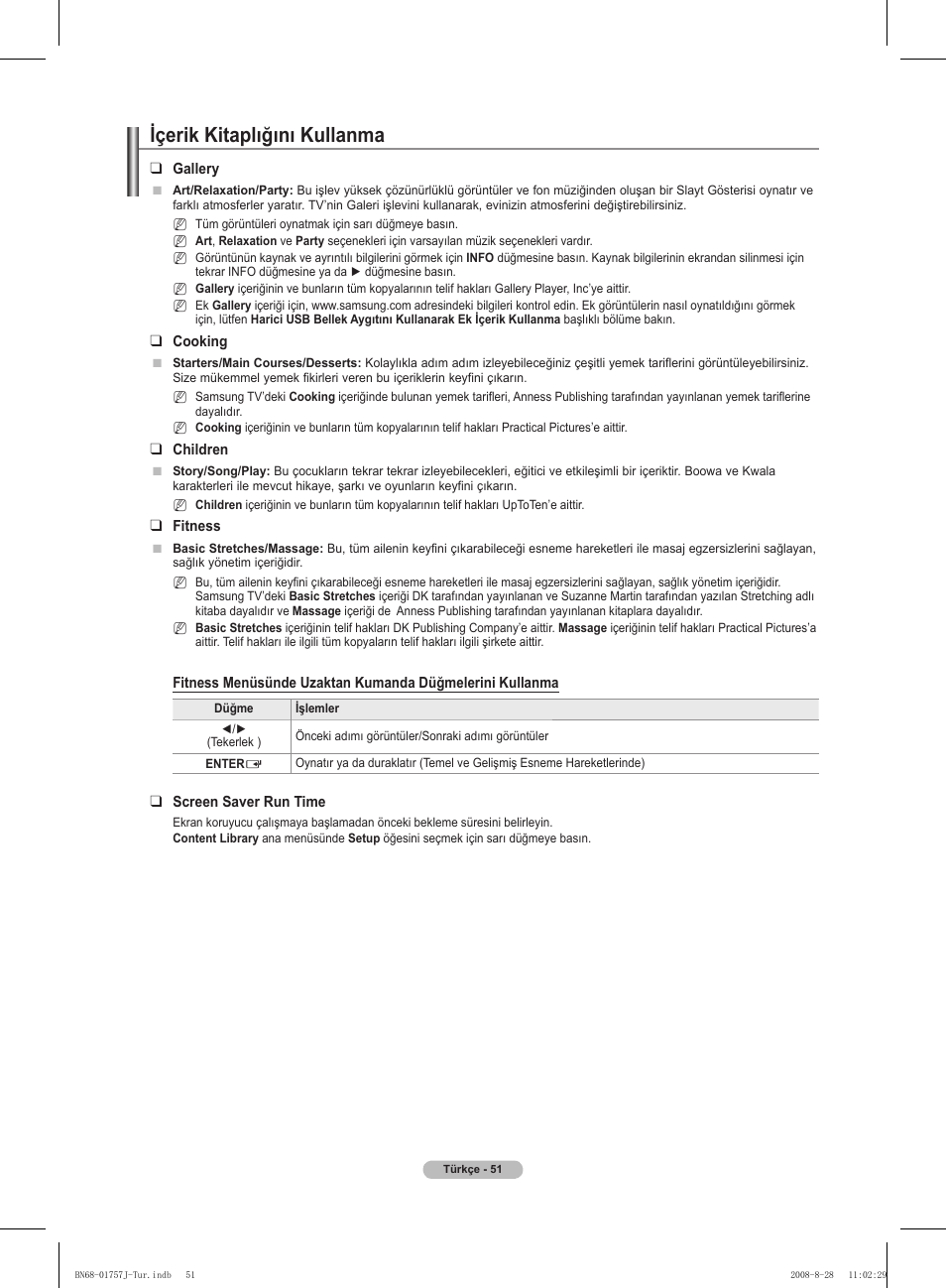 Içerik kitaplığını kullanma | Samsung PS63A756T1M User Manual | Page 424 / 436