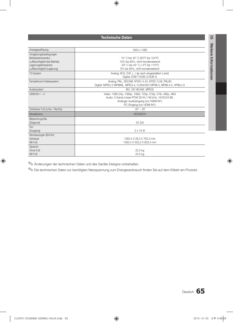 Samsung UE46S870XS User Manual | Page 131 / 264