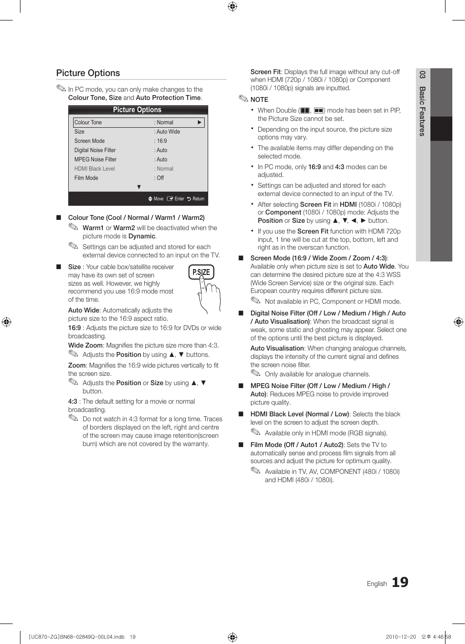 Samsung UE46S870XS User Manual | Page 19 / 264