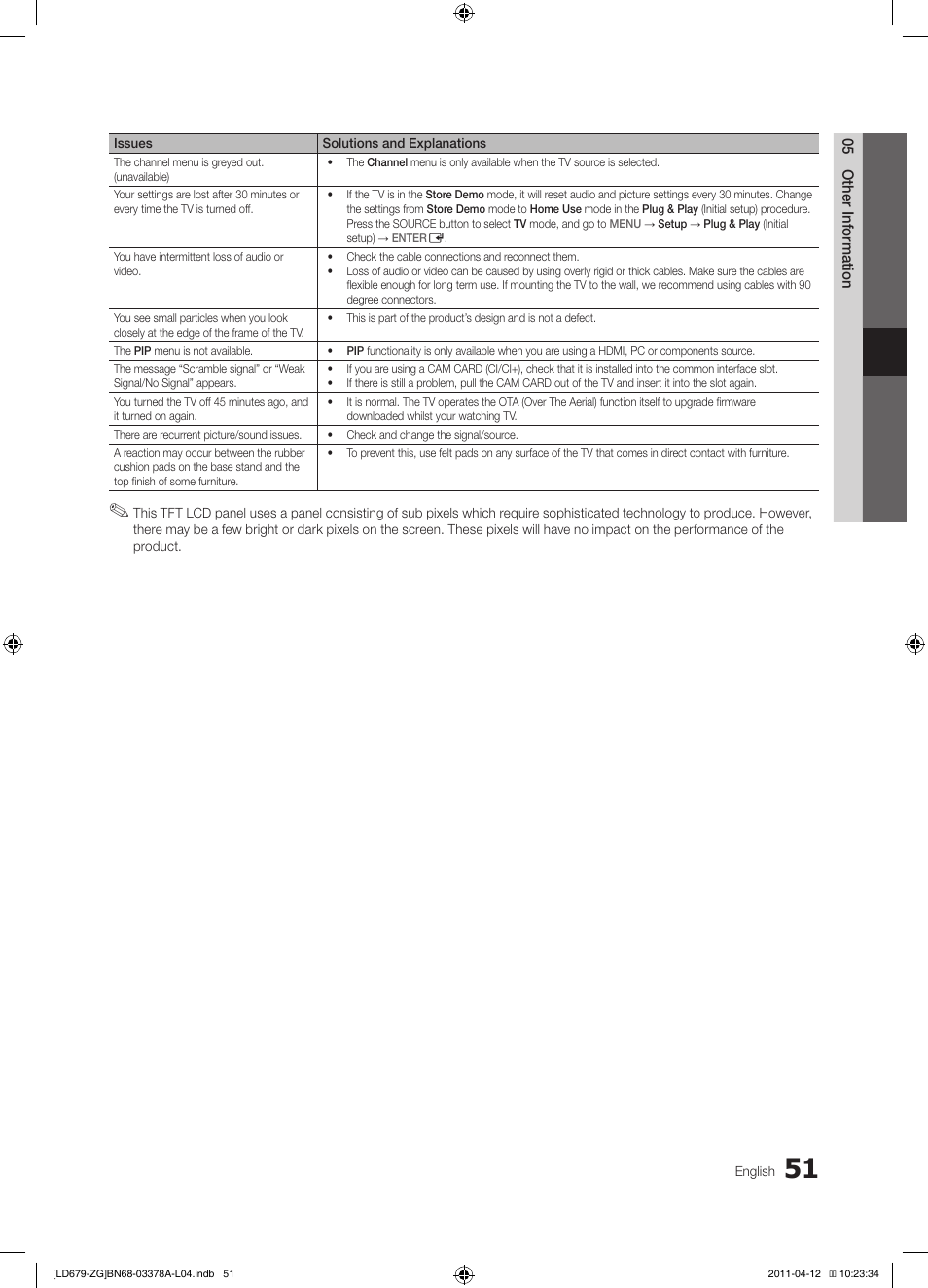 Samsung LE46D679M3S User Manual | Page 51 / 217
