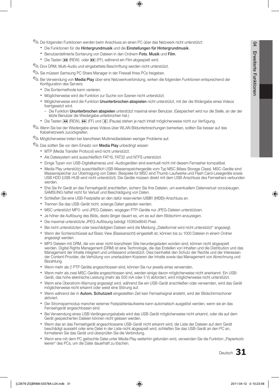 Samsung LE46D679M3S User Manual | Page 85 / 217