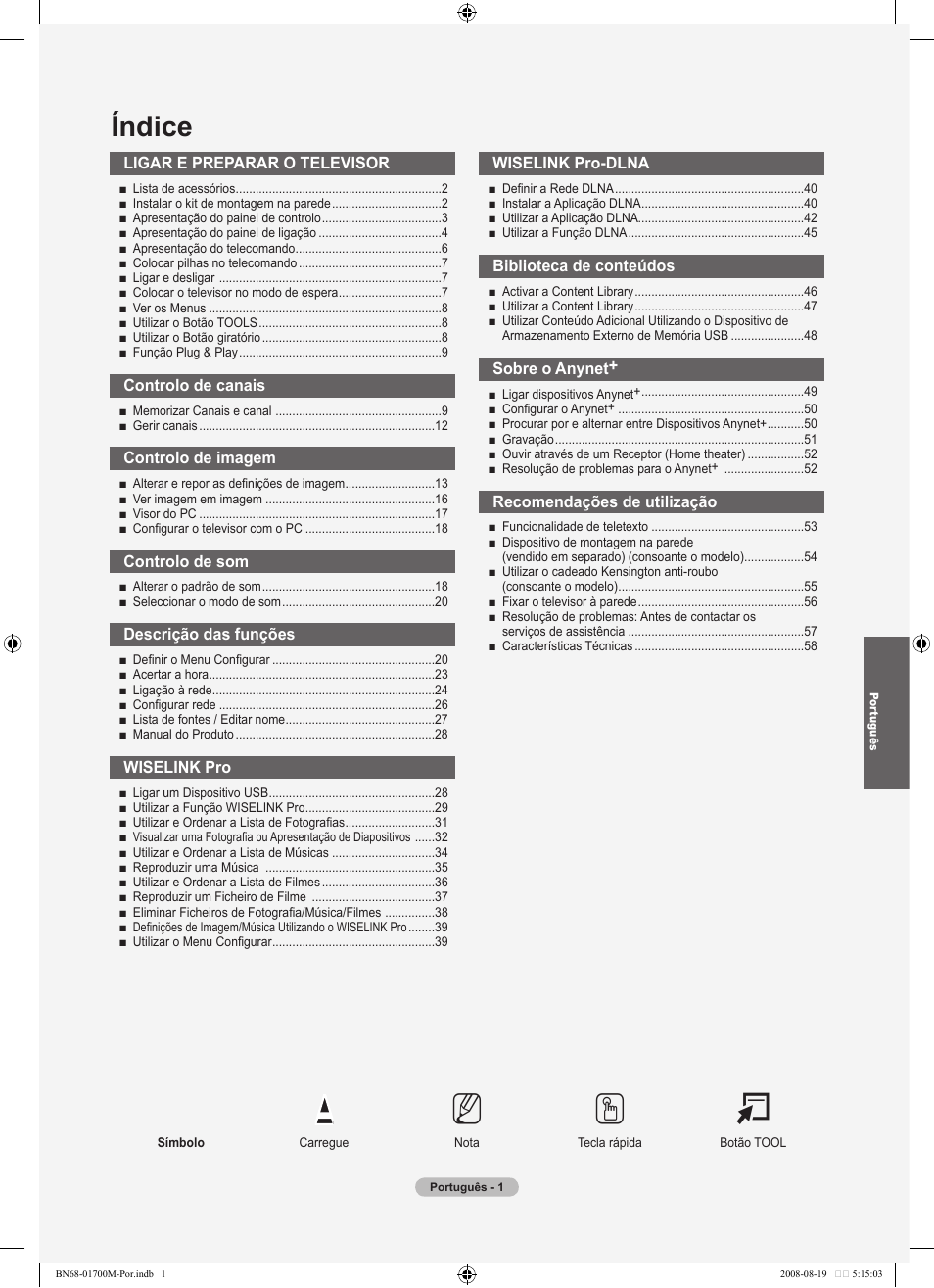 No t, Índice | Samsung LE46A756R1M User Manual | Page 243 / 422